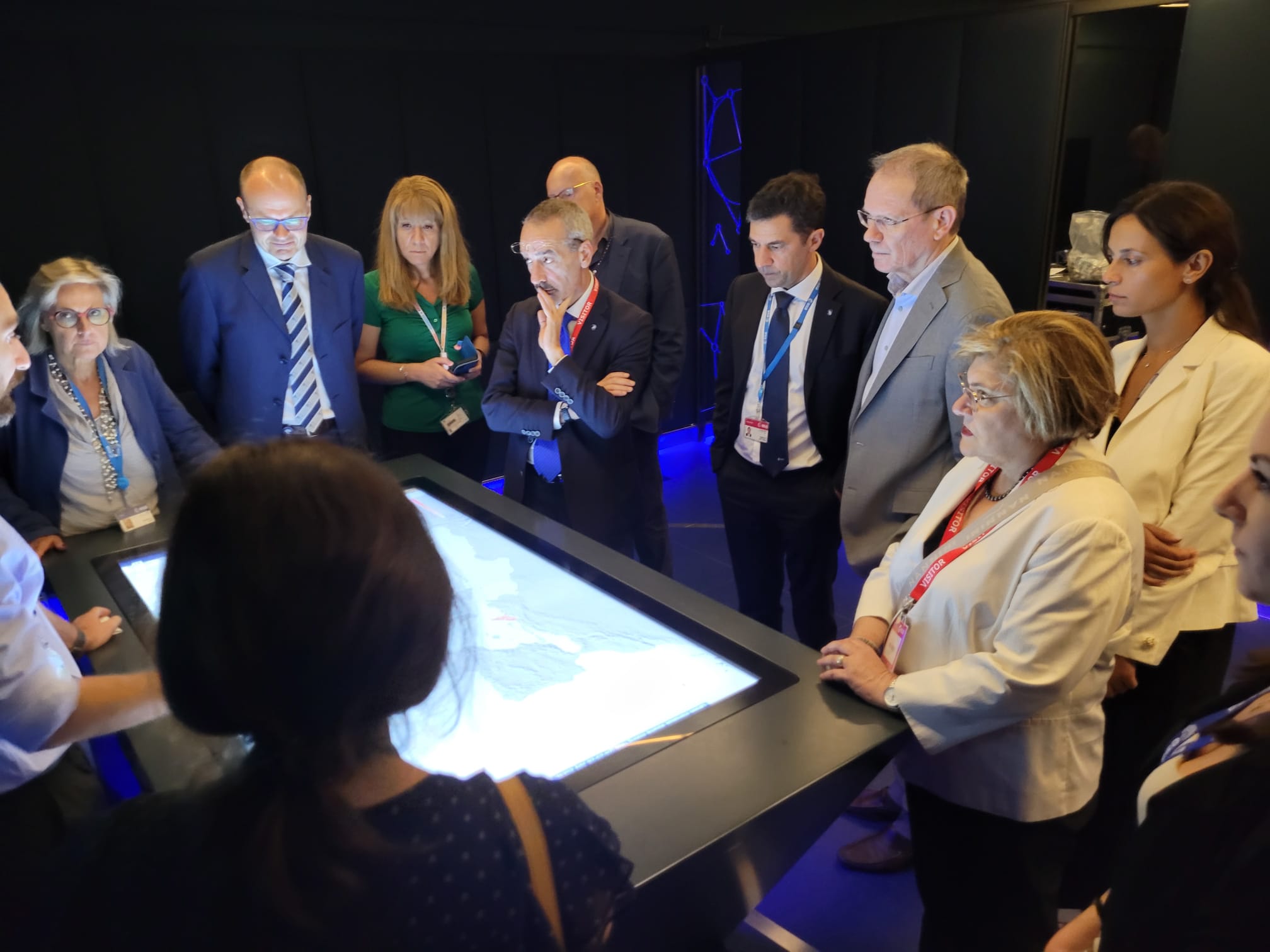 Prima visita del presidente dell’ASI al centro ESRIN di Frascati