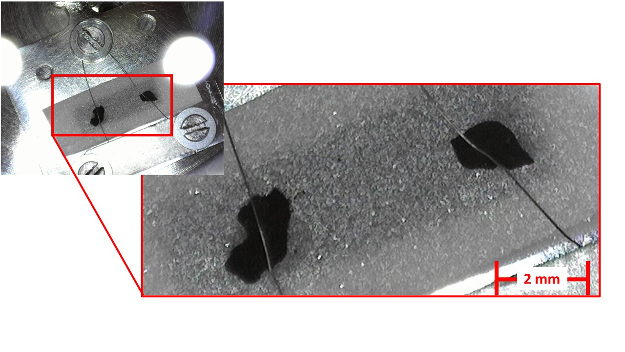 RYUGU (crediti INFN - LNF) dei grani dell'asteroide e delle operazioni preliminari svolte su di essi: