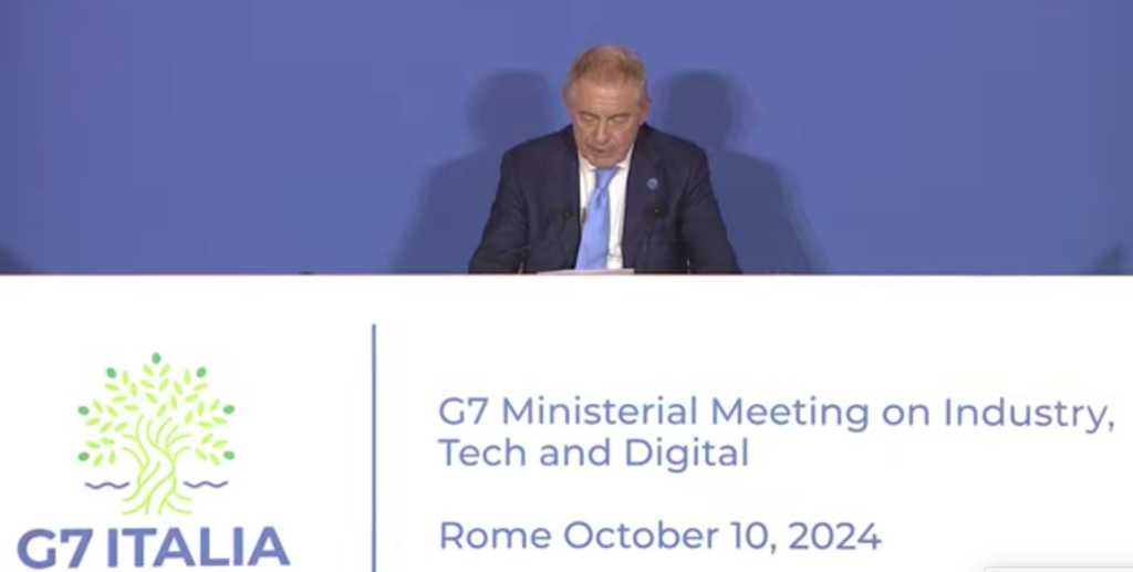 Urso, G7: "La nostra ministeriale è stata un’occasione straordinaria di concretezza, pragmatismo e realtà" 2 urso conferenza ministeriale g7
